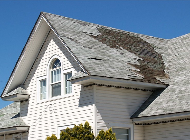 Roof storm damage on roof in Massillon, OH